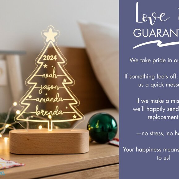 Christmas Tree Night Light – Personalized LED Festive Decor - Picture 6 of 8